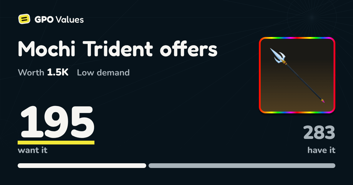 Mochi Trident Trade Offers in GPO | GPO Values