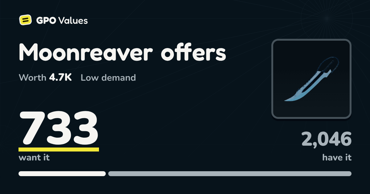 Moonreaver Trade Offers in GPO | GPO Values